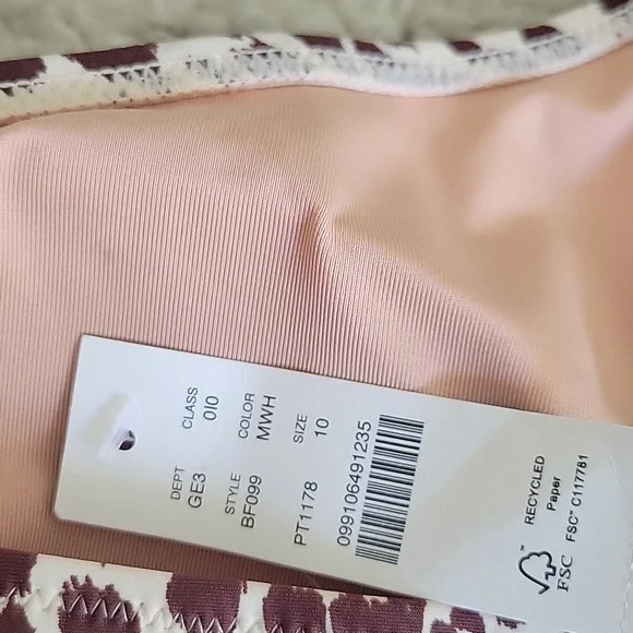 NEW J CREW ONE SHOULDER ruched Swin Suit In Leaopard Print  Size 10 - Picture 11 of 16